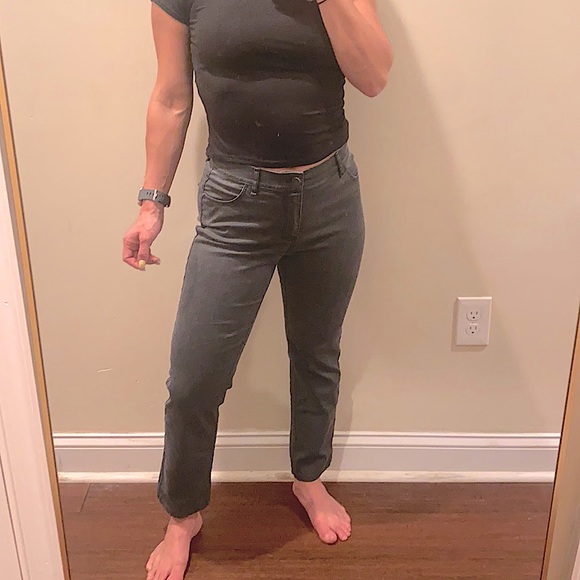 Lafayette 148 Charcoal Gray Straight Leg Jeans - Picture 1 of 11